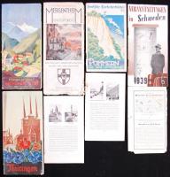 1945 előtt 20db, nagyrészt német nyelvű utazási prospektus / 
Before 1945 20 mostly German travel gu...