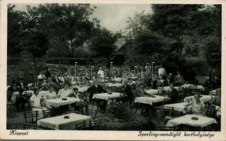 Budapest XIX. Kispest, Sperling vendéglő, kerthelyiség (fa)