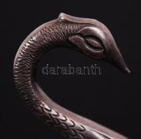 Szecessziós hattyús só-bors tartó, ezüst (Ag.) és ólomkristály, nyitható-zárható a szárny résznél, j...