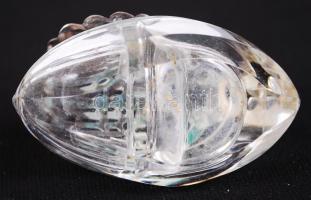 Szecessziós hattyús só-bors tartó, ezüst (Ag.) és ólomkristály, nyitható-zárható a szárny résznél, j...