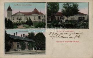 Bükkösd - Megyefa Boros Pál kereskedése, vasútállomás, Jeszenszky Lajos kastélya (Rb)