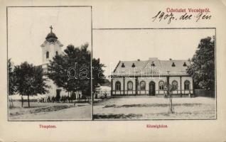 Vecsés községháza, templom (EK)