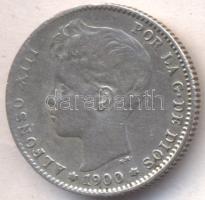 Spanyolország 1900. 1P Ag "XIII. Alfonz" T:2-,3
Spain 1900. 1 Peseta Ag "Alfonso XIII...