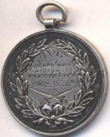 1902. "Verseny díj - A.V.C." Ag vívó díjérem (12.56g/29mm) T:2,2-