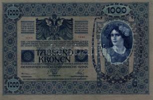 1902. 1000K (5x) "Deutschösterreich" felülnyomással és egymás utáni sorszámmal T:I-