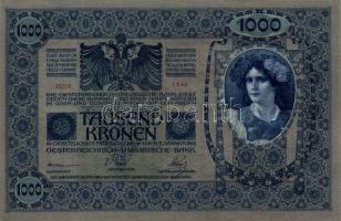 1902. 1000K (5x) "Deutschösterreich" felülnyomással és egymás utáni sorszámmal T:I-