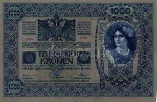 1902. 1000K (5x) "Deutschösterreich" felülnyomással és egymás utáni sorszámmal T:I-