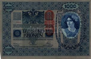 1902. 1000K (5x) "Deutschösterreich" felülnyomással és egymás utáni sorszámmal T:I-