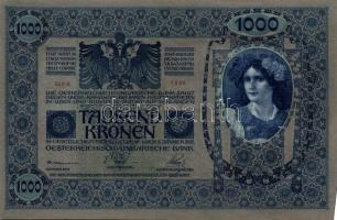 1902. 1000K (5x) "Deutschösterreich" felülnyomással és egymás utáni sorszámmal T:I-