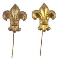 ~1930. Cserkész jelvény (2x) T:2