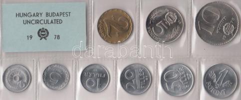 1978. 2f-10Ft 9db klf érmés forgalmi sor fóliatokban T:1