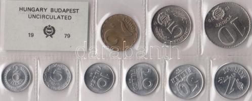 1979. 2f-10Ft 9db klf érmés forgalmi sor fóliatokban T:1