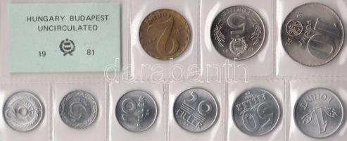 1981. 2f-10Ft 9db klf érmés forgalmi sor fóliatokban T:1