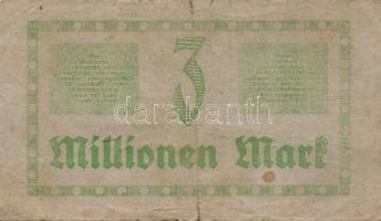 Német Birodalom/Weimari Köztársaság/Drezda 1923. 1.000.000M + 3.000.000M (3x) mind klf városi pénz T...