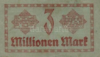 Német Birodalom/Weimari Köztársaság/Drezda 1923. 1.000.000M + 3.000.000M (3x) mind klf városi pénz T...