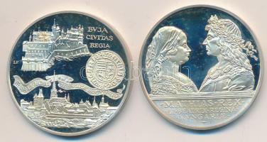 1990. 500Ft Ag + 500Ft Ag "Mátyás király" pár T:PP Tanúsítvánnyal, dísztokban!