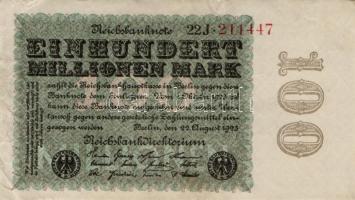 Német Birodalom/Weimari Köztársaság/Berlin 1923. 7db klf inflációs papírpénz T:I,II,III
Germany/Weim...