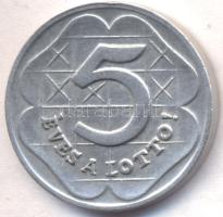 1962. "5 Éves A Lottó!" Al emlékérem T:2