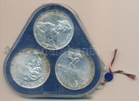 1977. 200Ft Ag 3klf db "Festők II. / Mányoki, Rippl-Rónai, Csontváry" sor T:BU eredeti plombált sérült MNB tokban!