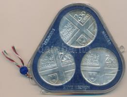 1977. 200Ft Ag 3klf db "Festők II. / Mányoki, Rippl-Rónai, Csontváry" sor T:BU eredeti plo...