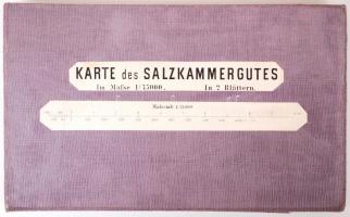 Cca 1930 Salzburg vászon térkép, 76×58 cm