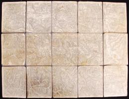 Cca 1920 Eperjes vászon térkép, több kisebb szakadással, 38×48 cm