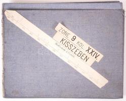 Cca 1920 Kisszeben vászon térkép, foltos, 38×48 cm