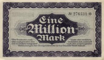 Német Birodalom/Weimari Köztársaság/Drezda/Sächsische Bank 1923. 1.000.000M T:I- + / Freital 1923. 5...