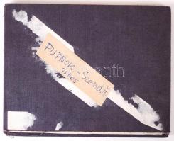 Cca 1920 Putnok-Szendrő vászon térkép, foltos, 38×48 cm