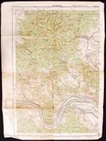 Magyar kir. honv. Térk. Int.: Nagymaros, turista térkép, gyűrött, 63×45 cm