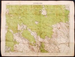 1927 Magyar Királyi Állami Térképészeti Intézet, Szentendre és Pomáz, 1:25 000 méretarányban, 60×84 cm