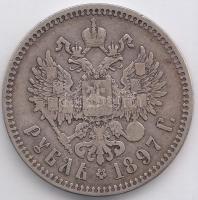 Oroszország 1897. 1R Ag "II. Miklós" T:3 Russia 1897. 1 Ruble Ag "Nicholas II" Ag C:F