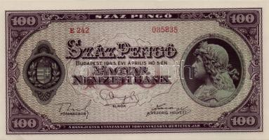 1945. 100P (2x) egymásutáni sorszámmal! T:I,I-