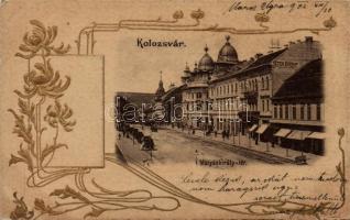 Kolozsvár, Mátyás király tér / square, Art Nouveau