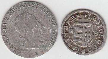 1674. Denár Ag "I. Lipót" T:2-
Unger II.: 1107. + 1829E 3Kr Ag T:3,2-
Huszár: 2006., Unger...