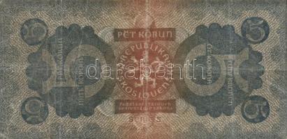 Csehszlovákia 1921. 5K T:III Czechoslovakia 1921. 5 Korun C:F