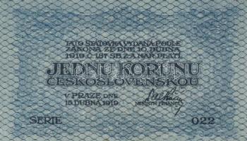 Csehszlovákia 1919. 1K T:I
Czechoslovakia 1919. 1 Korun T:UNC
