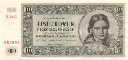 Csehszlovákia 1945. 1000K T:I Czechoslovakia 1945. 1000 Korun C:UNC