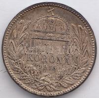 1915KB 1K Ag "Ferenc József" T:2 patina