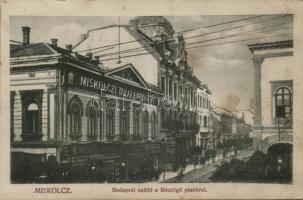 Miskolc Budapest szálló, Böczögő pince, takarékpénztár (fa)
