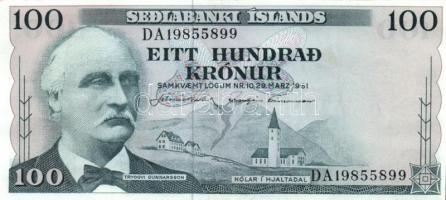 Izland 1961. 100K T:I Iceland 1961. 100 Korun C:UNC