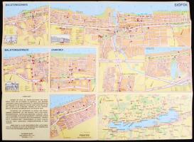 Cipősdoboznyi vegyes térkép, benne turistatérképek, főleg Magyarországról, benne néhány háború előtt...