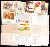 Cca 1900-1940 Okmány tétel kb 50 db: Kiállításmeghívók, díjnyugta, átvételi elismervény, stb