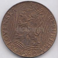 Csehszlovákia 1949. 50K Ag "Sztálin" T:3 Czechoslovakia 1949. 50 Korun Ag "Stalin" C:F
