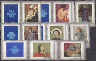 Bélyegnap, festmények szelvényes sor +kisívsor, Stamp Day, paintings coupon set + mini-sheet set