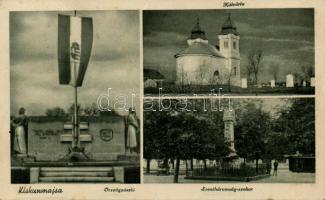 Kiskunmajsa Kálvária, Szentháromság szobor, országzászló