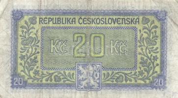 Csehszlovákia 1926. 20K + 1945. 20K + 50K + 100K T:III Czechoslovakia 1926. 20 Korun + 1945. 20 Korun + 50 Korun + 100 Korun C:F
