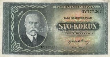 Csehszlovákia 1926. 20K + 1945. 20K + 50K + 100K T:III
Czechoslovakia 1926. 20 Korun + 1945. 20 Koru...