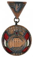 1950. "Földalatti Vasút Emlékérem" zománcozott Br kitüntető érem T:2