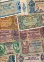 Vegyes bankjegyek, magyar pengők, külföldiek is, összesen 37db T:vegyes